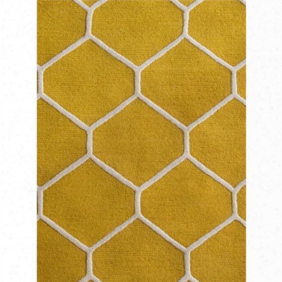 Safavieh Cambridge 9' X 12' Hand Tufted Wool Rug In Gold And Ivory