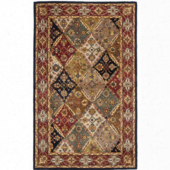 Safavieh Heritage 12' X 18' Hand Tufted Wool Pile Rug In Green And Red