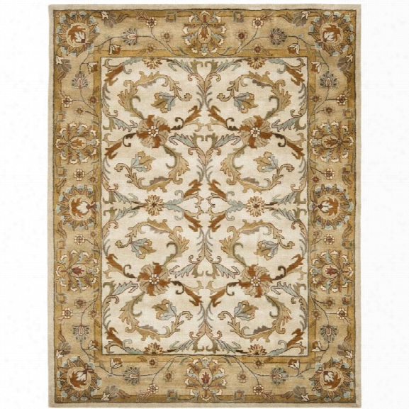 Safavieh Heritage 9' X 12' Hand Tufted Wool Pile Rug In Beige And Gold