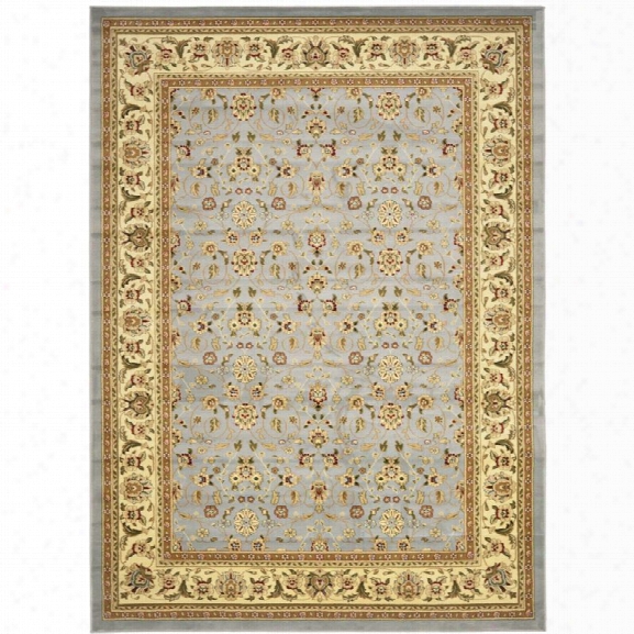 Safavieh Lyndhurst 11' X 15' Power Loomed Rug In Light Blue And Ivory