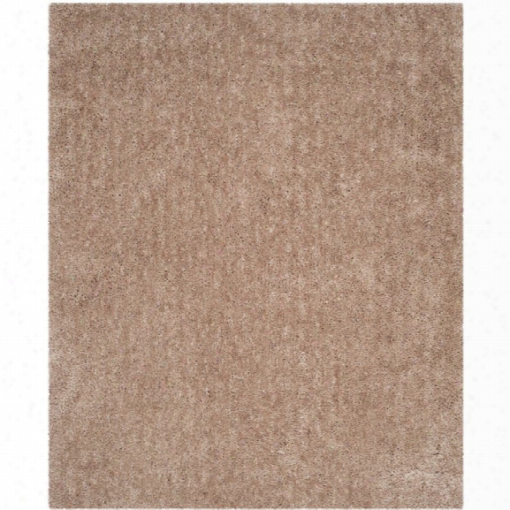 Safavieh Popcorn Shag 8'6 X 12' Hand Tufted Polyester Rug In Beige