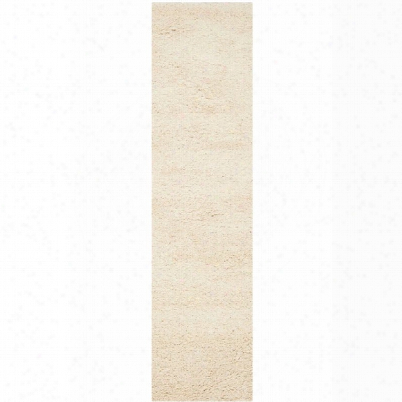 Safavieh Santa Monica Shag 9'6 X 13' Power Loomed Rug In Ivory