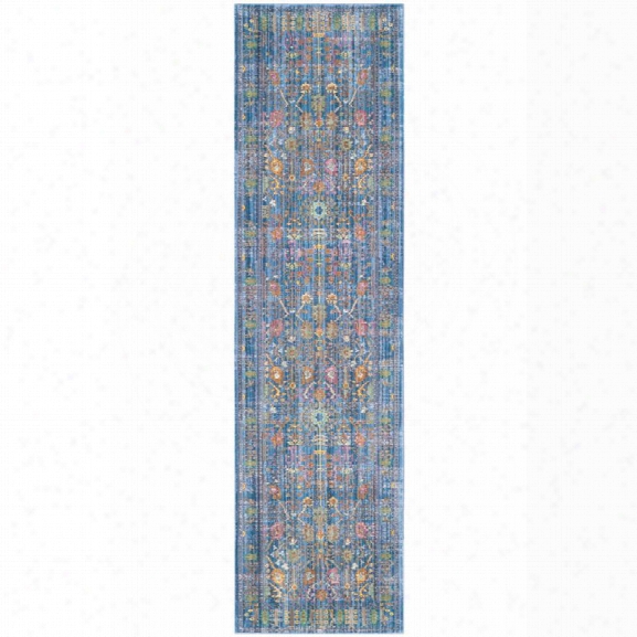 Safavieh Valencia 8' X 10' Power Loomed Polyester Rug In Blue