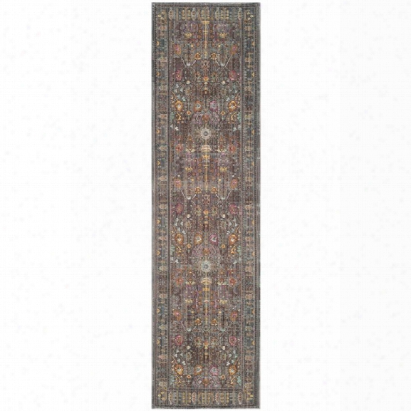 Safavieh Valencia 8' X 10' Power Loomed Polyester Rug In Gray