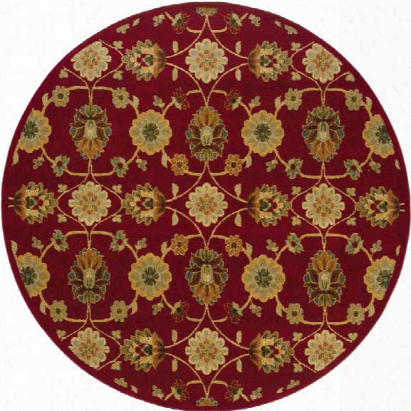 Oriental Weavers Infinity 7'8 Round Machine Woven Rug In Red