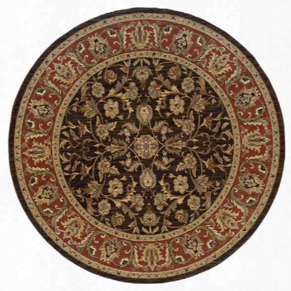 Oriental Weavers Nadira 9' Round Machine Woven Rug In Brown