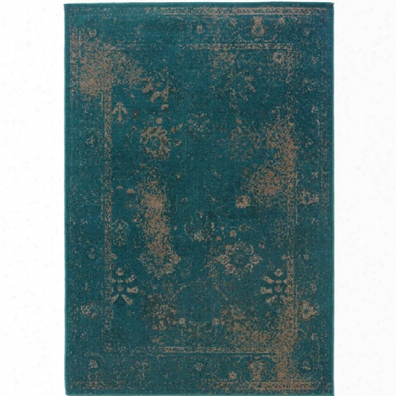 Oriental Weavers Revival 9'10 X 12'10 Machine Woven Rug In Teal