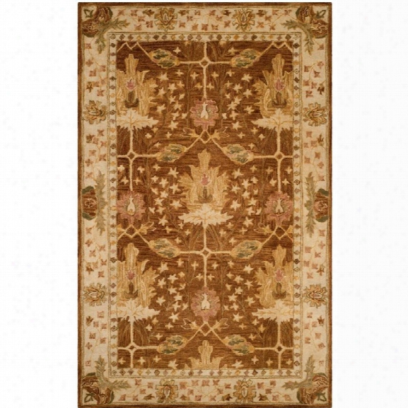 Safavieh Antiquity 8'3 X 11' Hand Tufted Wool Rug In Brown And Beige