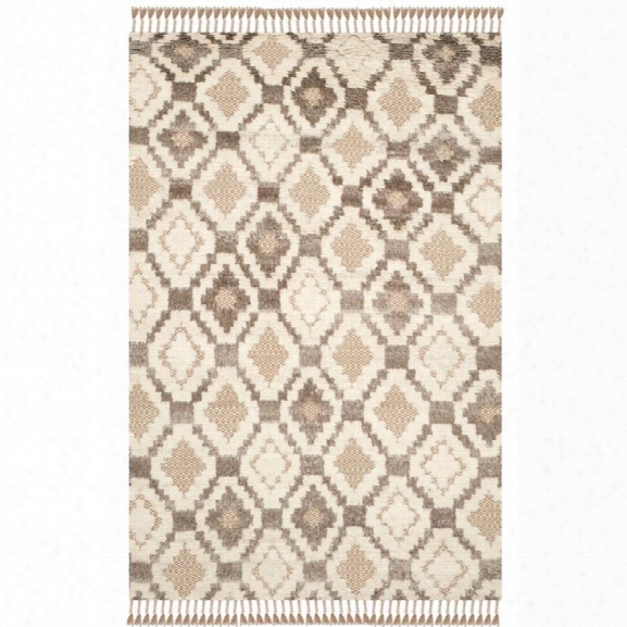 Safaviehk Enya 8' X 10' Hand Knotted Wool And Cotton Rug In Natural