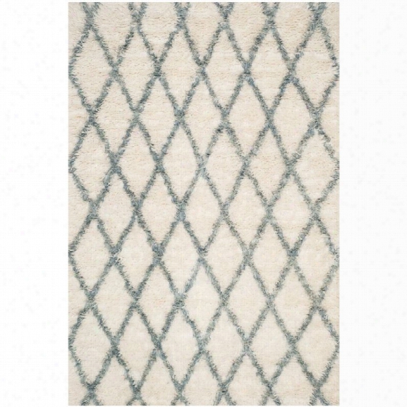 Safavieh Kenya 9' X 12' Hand Knotted Rug In Ivory And Blue