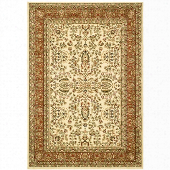 Safavieh L Yndhurst 12' X 18' Power Loomed Rug In Ivory And Rust