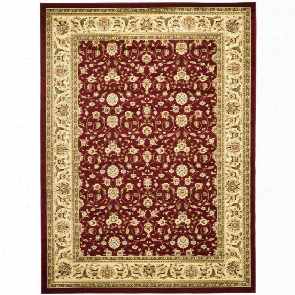 Safavieh Lyndhurst 12' X 18' Power Loomed Rug In Red And Ivory