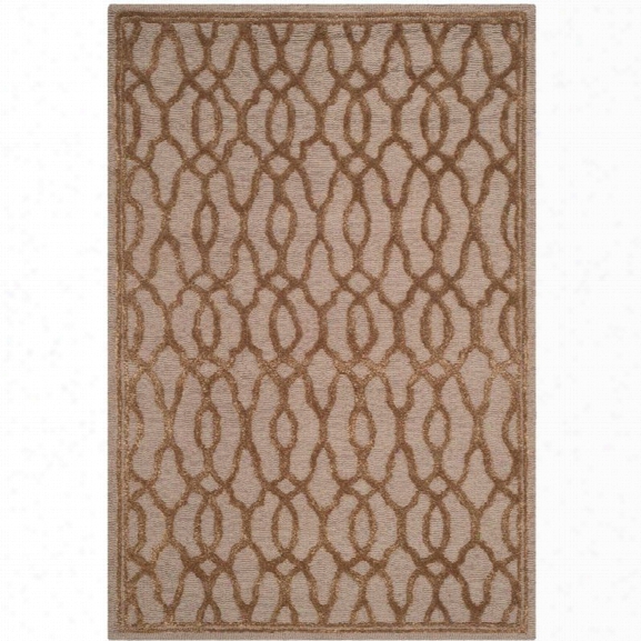 Safavieh Martha Stewart 8' X 10' Hand Tufted Rug In Brown And Brone