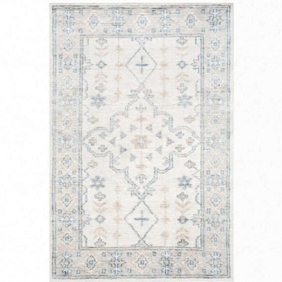 Safavieh Moharaja 8' X 10' Handmade Bamboo Silk Rug In Ivory And Blue