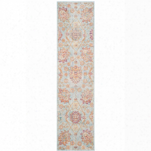 Safavieh Sevilla 8' X 11' Power Loomed Viscose Rug In Light Blue