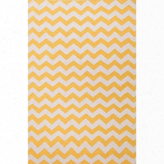 Jaipur Rugs Maroc 8' X 10' Flat Weave Wool Rug In Yellow And Ivory