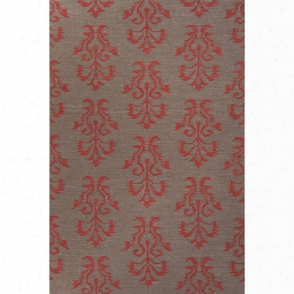 Jaipur Rugs Urban Bungalow 5' X 8' Flat Weave Wool Rug In Gray And Red