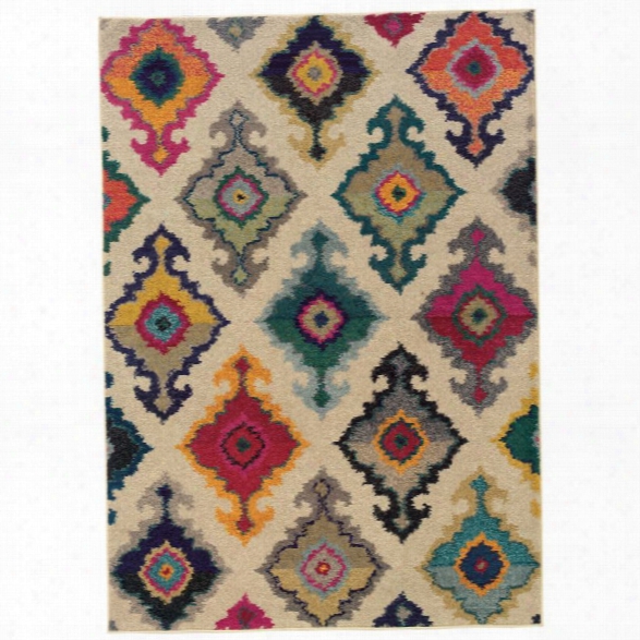 Oriental Weavers Kaleidoscope 7'10 X 11' Machine Woven Rug In Ivory