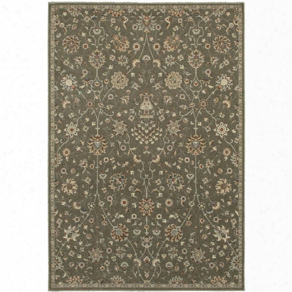 Oriental Weavers Pasha 6'7 X 9'6 Machine Woven Rug In Gray