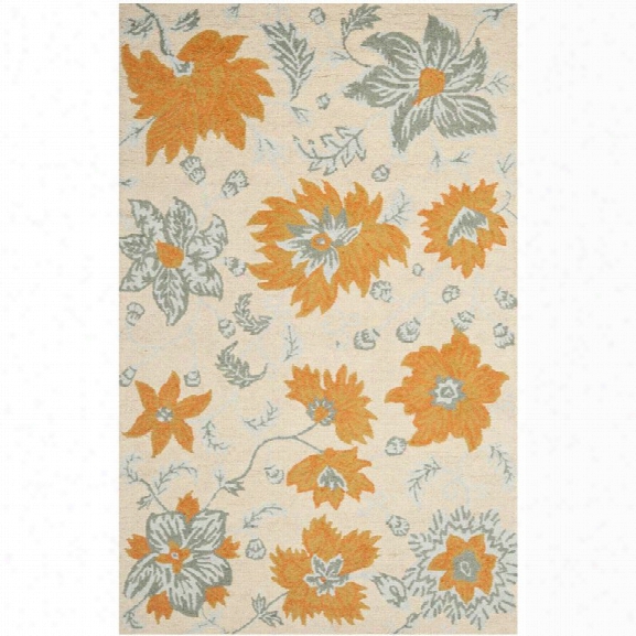 Safavieh Blossom 8'9 X 12' Hand Hooked Wool Rug In Ivory