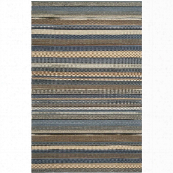 Safavieh Kilim 9' X 12' Hand Woven Flat Weave Wool Pile Rug In Blue