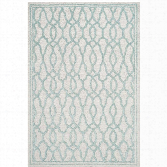 Safavieh Martha Stewart 8' X 10' Hand Tufted Rug In Ivory And Blue