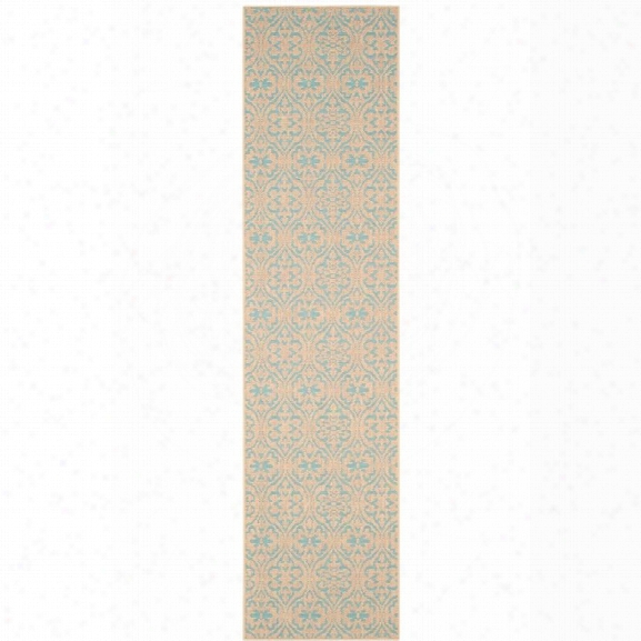 Safavieh Palm Beach 9' X 12' Hand Woven Rug In Natural And Turquoise