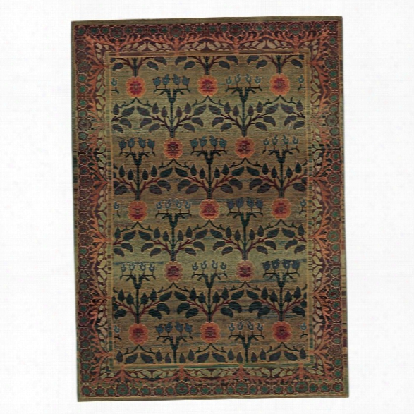 Oriental Weavers Kharma 6'7 X 9'1 Machine Woven Rug In Green