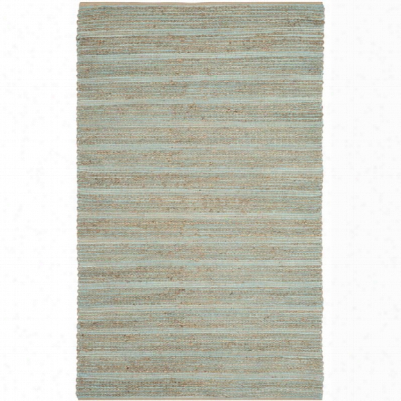 Safavieh Cape  Cod 11' X 15' Hsnd Woven Jute And Cotton Rug In Aqua