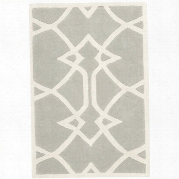 Safavieh Capri 8' X 10' Hand Tufted Wool Pile Rug In Gray And Ivory