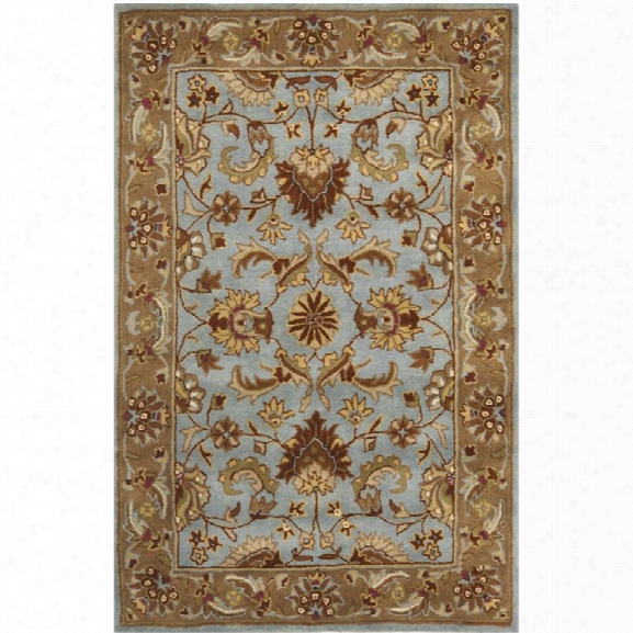 Safavieh Heritag E9'6 X 13'6 Hand Tufted Wool Rug In Blue And Beige