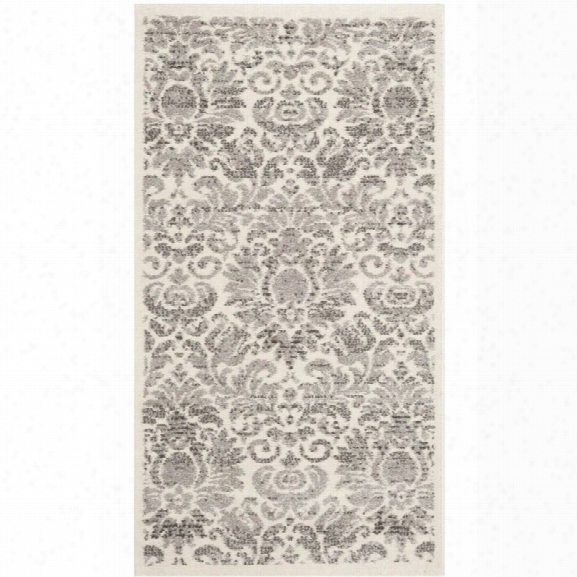 Safavieh Porcello 9' X 12' Power Loomed Rug In Gray And Ivory