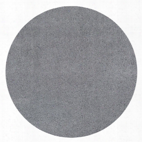 Kas Bliss 8' Round Hand-woven Shag Rug In Gray