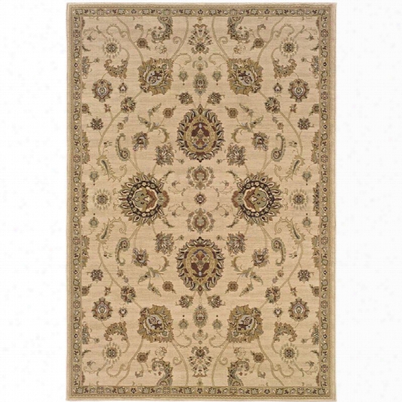 Oriental Weavers Ariana 7'10 X 11' Machine Woven Rug In Beige