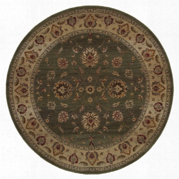 Oriental Weavers Genesis 8' Round Machine Woven Rug In Green