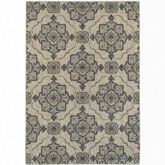 Oriental Weavers Highlands 7'10 X 10'10 Machine Woven Rug In Beige