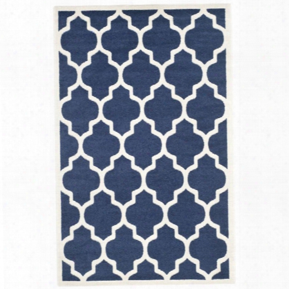 Safavieh Amherst 11' X 15' Power Loomed Rug In Navy And Beige
