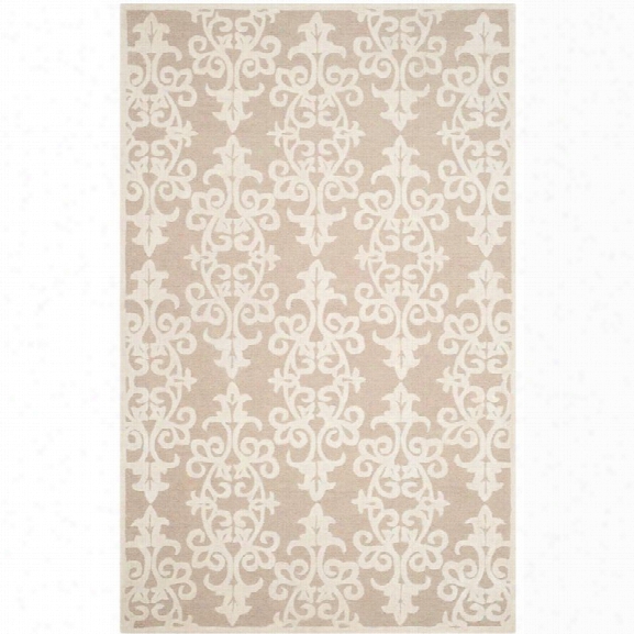 Safavieh Bella 8' X 10' Hand Tufted Wool Pile Rug In Sand And Ivory