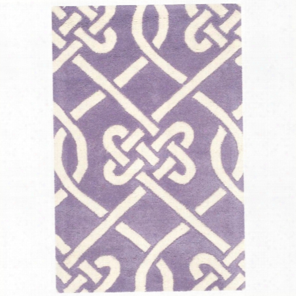 Safavieh Chatham 8' X 10' Hand Tufted Wool Rug In Purple And Ivory