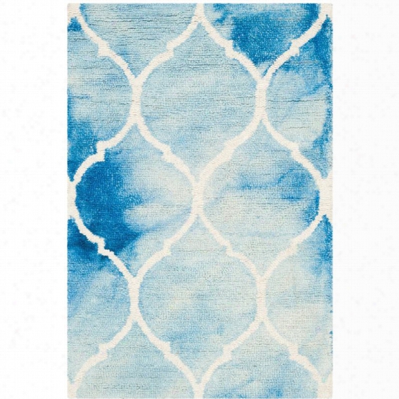 Safavieh Dip Dye 8' X 10' Hand Tufted Rug In Blue And Ivory