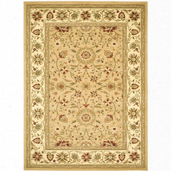 Safavieh Lyndhurst 12' X 18' Power Loomed Rug In Beige And Ivory