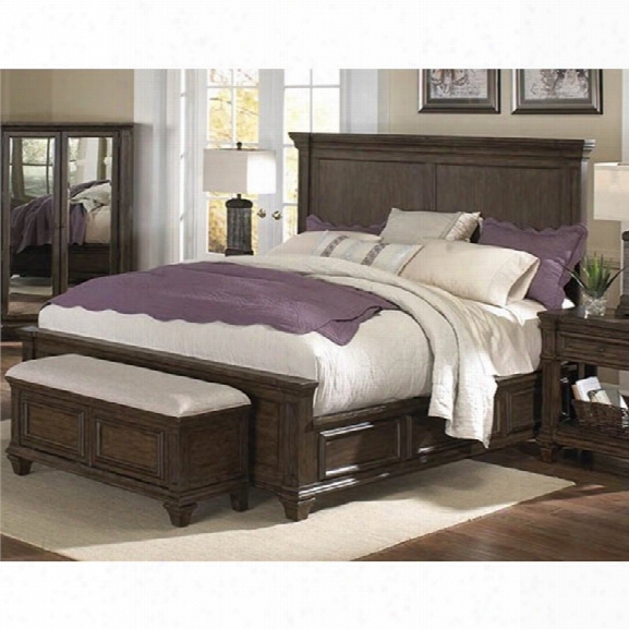 A-america Gallatin Queen Panel Storage Bed In Mahogany