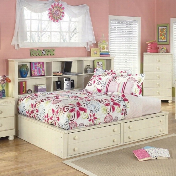 Ashley Cottage Retreat Full Bookcase Mates Bed In Cream