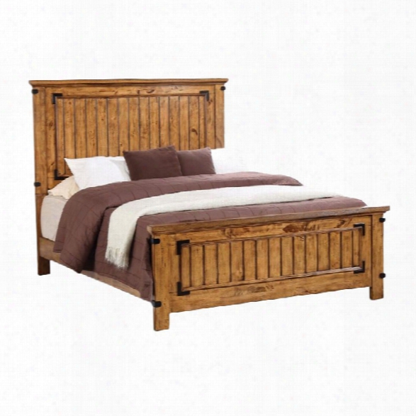 Coaster Brenner Queen Panel Bed In Natural And Honey