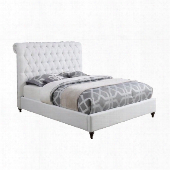 Coaster Deveon Upholstered California King Bed In White