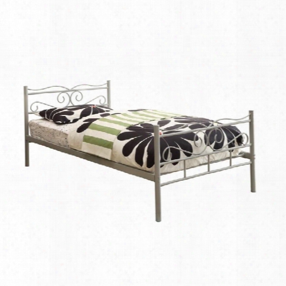Coaster Twin Iron Bed With Headboard In Gray