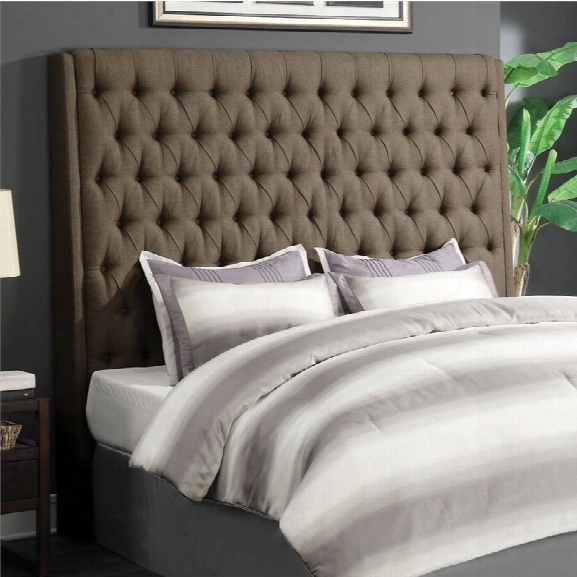 Coaster Uphostered King Panel Headboard In Brown