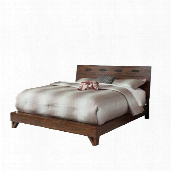 Coaster Yorkshire King Rustic Panel Bed In Dark Amber And Coffee Bean