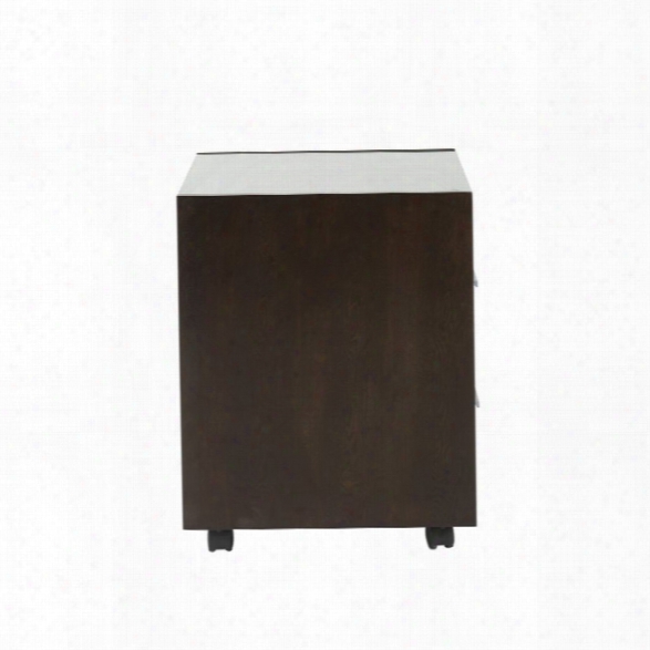 Eurostyle Ballard 2 Drawer File Cabinet In Wenge And Silver Glass