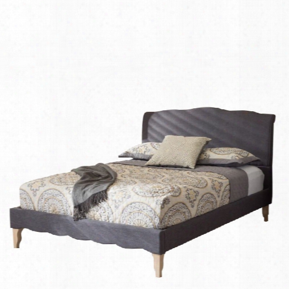 Fannie King Platform Bed In Dark Gray